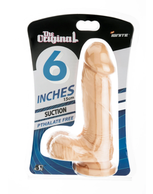 IGNITE COCK BALLS SUCTION 6" FLESH