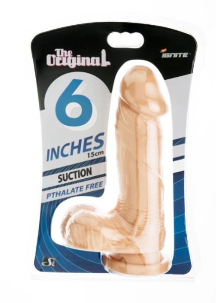 IGNITE COCK BALLS SUCTION 6" FLESH