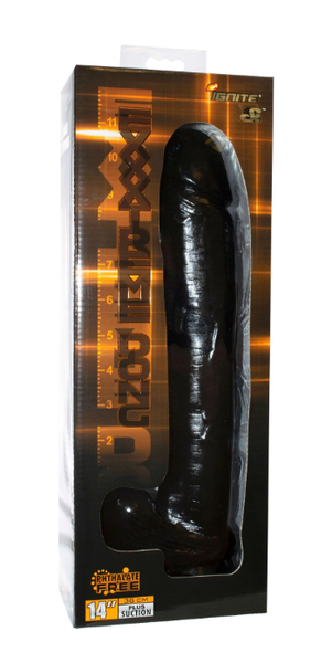 EXXTREME EXXTREME DONG WITH SUCTION 14" BLACK