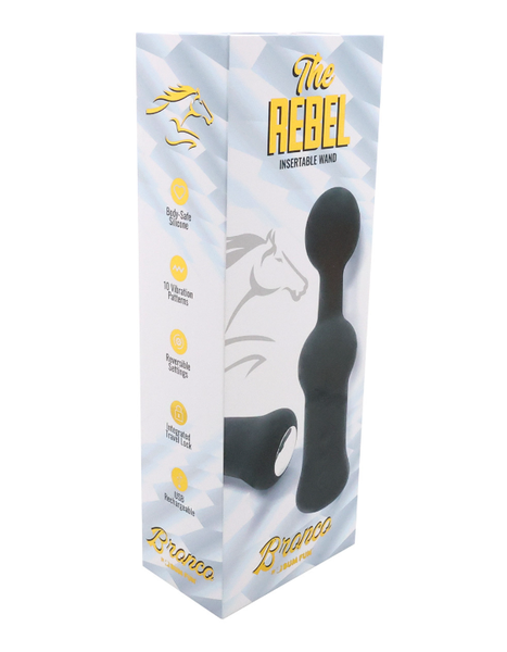 BUM FUN THE REBEL RECH. VIBRATING INSERTABLE WAND