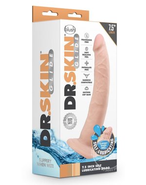 BLUSH NOVELTIES Dr. Skin Glide Self Lubricating Dildo 7.5in