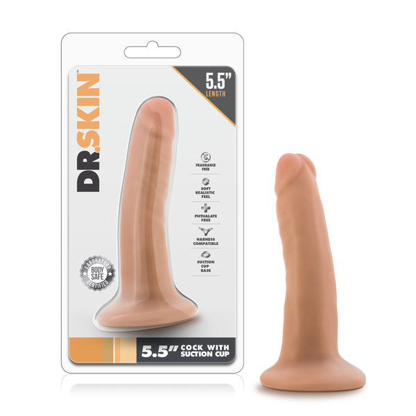 DR SKIN DR SKIN DILDO WITH SUCTION 5.5"