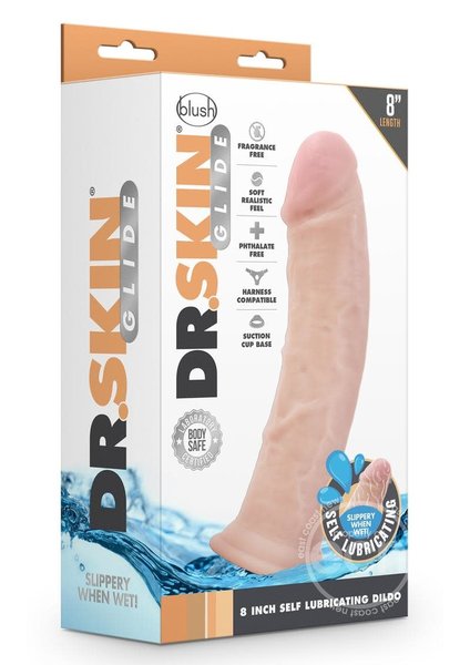 DR SKIN Dr. Skin Glide Self Lubricating Dildo 8in