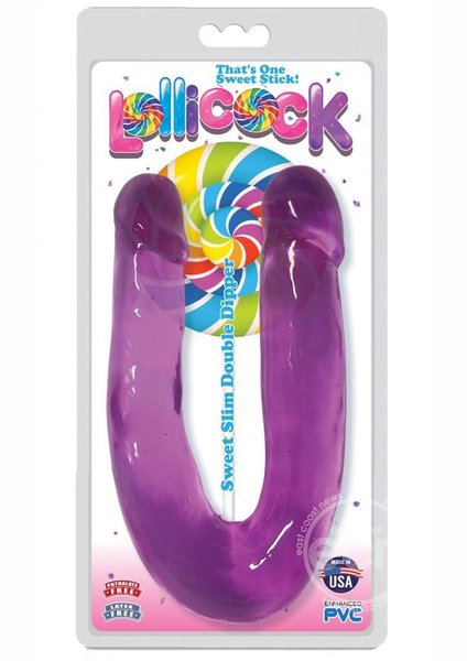 CURVE LOLLICOCK SWEET SLIM DOUBLE DIPPER DILDO GRAPE