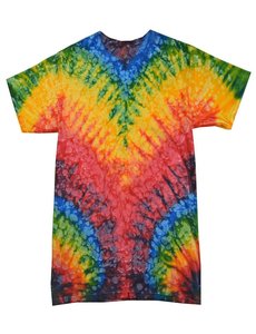 RAINBOW RAINBOW TIE DYE HEART T SHIRT