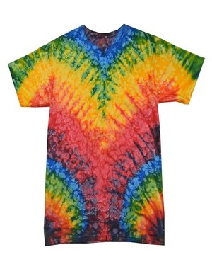 RAINBOW RAINBOW TIE DYE HEART T SHIRT