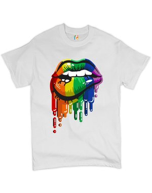 RAINBOW RAINBOW LIPS T SHIRT