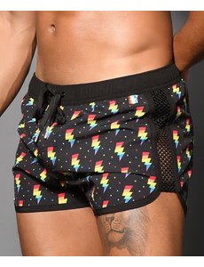 ANDREW CHRISTIAN AC PRIDE LIGHTNING MESH SWIM SHORTS