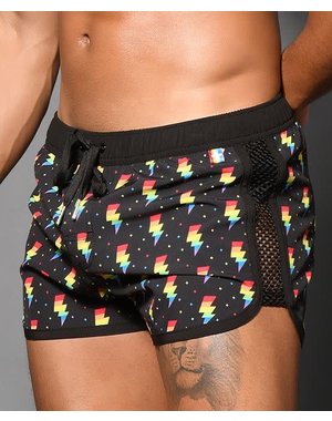 ANDREW CHRISTIAN AC PRIDE LIGHTNING MESH SWIM SHORTS