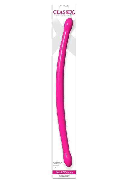 PIPEDREAM PRODUCTS CLASSIX DOUBLE WHAMMY DOUBLE DILDO 17.25" PINK