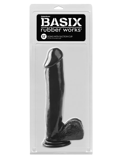PIPEDREAM PRODUCTS BASIX 12" DONG W/SUCTION