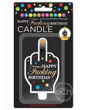 Little Genie Productions HAPPY F'N BIRTHDAY FU FINGER CANDLE