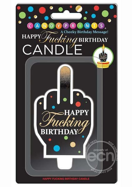 Little Genie Productions HAPPY F'N BIRTHDAY FU FINGER CANDLE