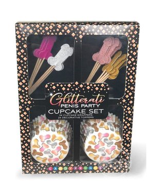 Little Genie Productions GLITTERATI PENIS CUPCAKE 48PC SET