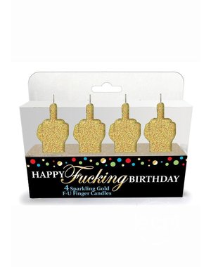 Little Genie Productions HAPPY FN BIRTHDAY FU CANDLES 4PC SET