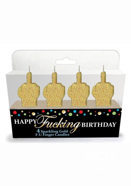 Little Genie Productions HAPPY FN BIRTHDAY FU CANDLES 4PC SET