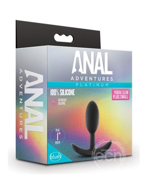 BLUSH NOVELTIES ANAL ADVENTURE PLATINUM VIBRA SLIM PLUG SM