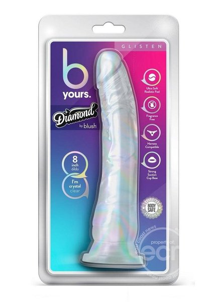 BLUSH NOVELTIES B YOURS DIAMOND GLISTEN 8.75" CLEAR