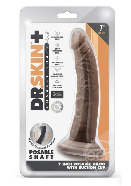 BLUSH NOVELTIES DR SKIN PLUS POSABLE DILDO 7"