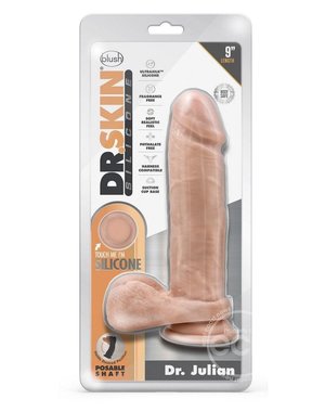 BLUSH NOVELTIES DR SKIN SILICONE DR JULIAN 9" DILDO