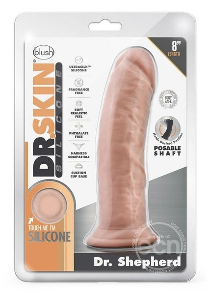 BLUSH NOVELTIES DR SKIN SILICONE DR SHEPHERD 8" DILDO