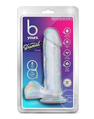 BLUSH NOVELTIES B YOURS DIAMOND GLIMMER 8" CLEAR