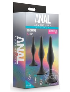 BLUSH NOVELTIES ANAL ADVENTURES PLATINUM SILICONE BEGINNER PLUG KIT