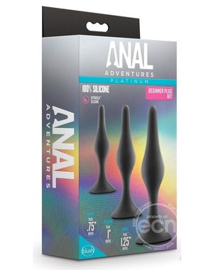 BLUSH NOVELTIES ANAL ADVENTURES PLATINUM SILICONE BEGINNER PLUG KIT
