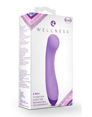 BLUSH NOVELTIES WELLNESS G BALL SILICONE G SPOT VIBRATOR PURPLE