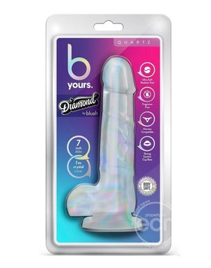 BLUSH NOVELTIES B YOURS DIAMOND QUARTZ 7.5" CLEAR