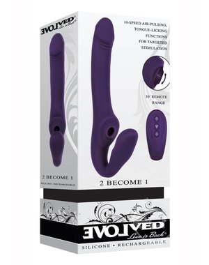 EVOLVED NOVELTIES EVOLVED 2 BECOME 1 SILICONE RECHARGEABLE VIBE WITH REMOTE