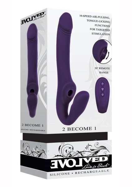 EVOLVED NOVELTIES EVOLVED 2 BECOME 1 SILICONE RECHARGEABLE VIBE WITH REMOTE