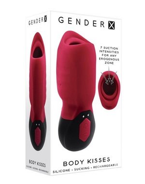 EVOLVED NOVELTIES GENDER X BODY KISSES SILICONE VIBRATING SUCTION MASSAGER