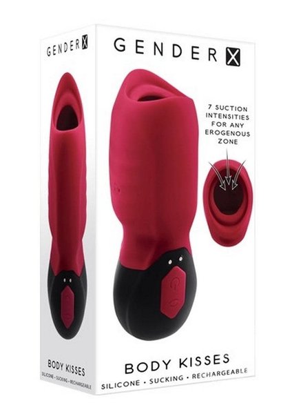 EVOLVED NOVELTIES GENDER X BODY KISSES SILICONE VIBRATING SUCTION MASSAGER