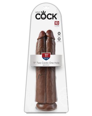 PIPEDREAM PRODUCTS KING COCK TWO COCKS ONE HOLE 11"