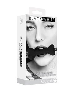 Shots OUCH SILICONE BONE GAG BLACK