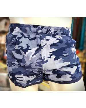 UZZI ACTIVE WEAR UZZI GYM TO SWIM SHORTS BLUE CAMO