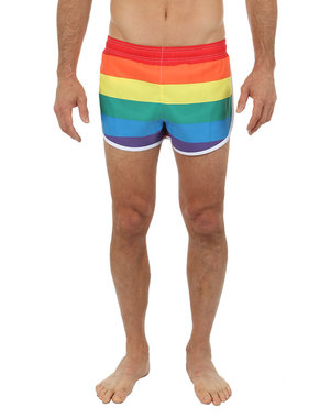UZZI ACTIVE WEAR UZZI GYM TO SWIM SHORTS PRIDE