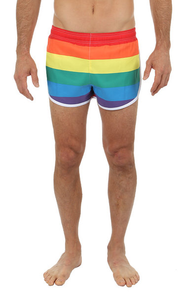 UZZI ACTIVE WEAR UZZI GYM TO SWIM SHORTS PRIDE