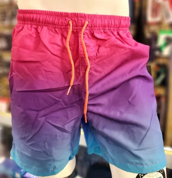 UZZI ACTIVE WEAR UZZI SWIM OMBRE EFFECT SHORTS