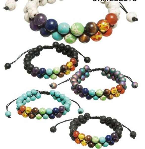 PUKA CREATIONS 7 CHAKRA DIFFUSER BRACELET