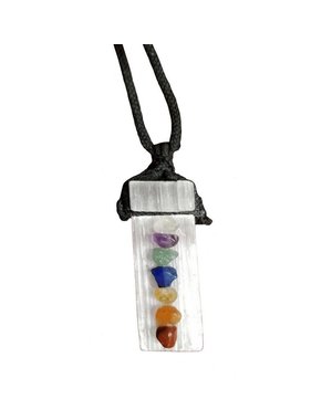 KALA IMPORTS LLC SELENITE CHAKRA PENDENT NECKLACE