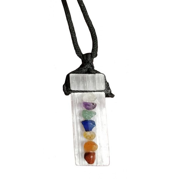 KALA IMPORTS LLC SELENITE CHAKRA PENDENT NECKLACE