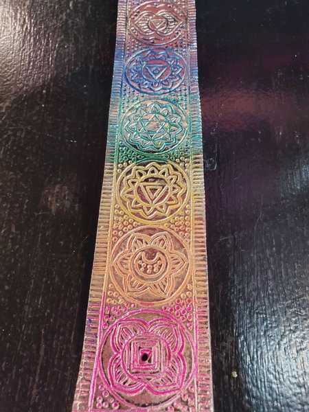 KALA IMPORTS LLC METAL CHAKRA INCENSE HOLDER