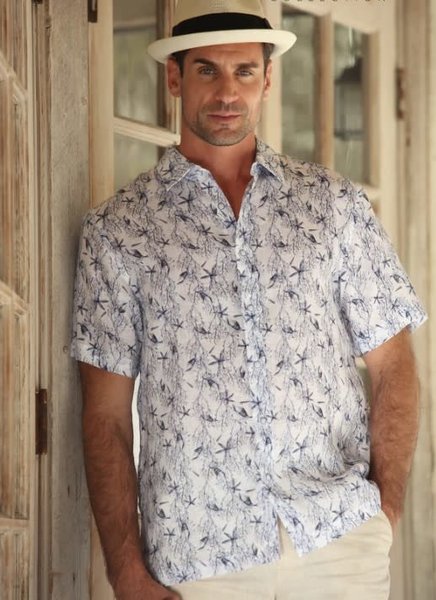 MOJITO X MOJITO X SEA SHELL PRINT 100% LINEN