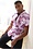 MOJITO X MOJITO X SLIM FIT HYPER STRETCH PRINT SHIRT PINK LEAF