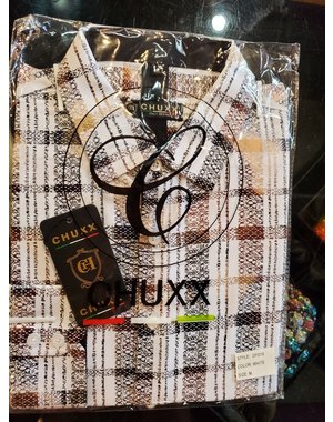 Chuxx CHUXX LONG SLEEVE WHITE WITH IRIDESCENT PLAID