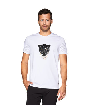 BERTIGO BERTIGO BLACK PANTHER CHAIN WHITE T SHIRT