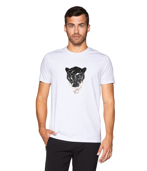 BERTIGO BERTIGO BLACK PANTHER CHAIN WHITE T SHIRT
