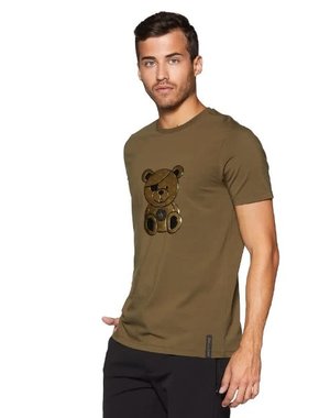 BERTIGO BERTIGO TEDDY JACK GOLD BEAR OLIVE T-SHIRT